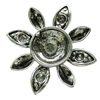 Zinc Alloy Cabochon Settings, Flower 24mm, Sold by Bag