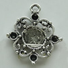 Zinc Alloy Cabochon Settings, 27x24mm Hole:2.5mm, Sold by Bag