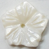 Carved Shell Beads, Flower, 13mm Hole:1mm, Sold by PC