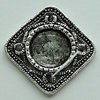 Zinc Alloy Cabochon Settings, Diamond 23mm, Sold by Bag