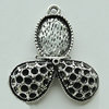 Zinc Alloy Cabochon Settings, 32x28mm Hole:2mm, Sold by Bag