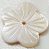 Carved Shell Beads, Flower, 18mm Hole:1mm, Sold by PC