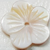 Carved Shell Beads, Flower, 17mm Hole:1mm, Sold by PC