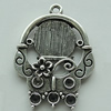 Zinc Alloy Cabochon Settings, 31x22mm Hole:2mm, Sold by Bag