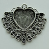 Zinc Alloy Cabochon Settings, 29x33mm Hole:2mm, Sold by Bag