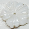 Carved Shell Beads, Flower, 20mm Hole:1.5mm, Sold by PC