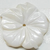 Carved Shell Beads, Flower, 22mm Hole:1mm, Sold by PC