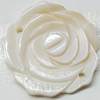 Carved Shell Connector, Flower, 25mm Hole:1mm, Sold by PC