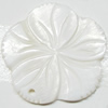 Carved Shell Pendant, Flower, 28mm Hole:1mm, Sold by PC