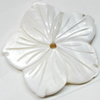 Carved Shell Beads, Flower, 47mm Hole:1mm, Sold by PC