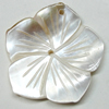 Carved Shell Pendant, Flower, 36mm Hole:1mm, Sold by PC