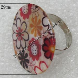 Shell Ring, Flat Round 29mm, Sold by Group