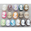 Cameos Resin Beads, No-Hole Jewelry findings, Mixed style, About:13x18mm, Sold by Group