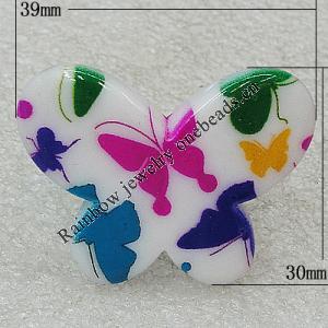 Acrylic Ring, Butterfly 39x30mm, Sold by Group