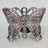 Alloy Ring, Butterfly 35x28mm, Sold by Group