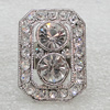 Alloy Ring Setting, Polygon 28x20mm, Sold by Group