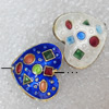  Cloisonne Beads，Heart, 17x15mm, Hole:Approx 1-1.5mm, Sold by PC