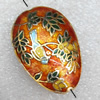  Cloisonne Beads，Teardrop, 24x35mm, Hole:Approx 1-1.5mm, Sold by PC
