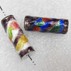  Cloisonne Beads，Tube, 23x8mm, Hole:Approx 1-1.5mm, Sold by PC