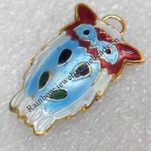  Cloisonne Pendent，18x28mm, Sold by PC