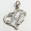 Zinc Alloy Pendant with Crystal, Lead-free 23x25mm, Sold by PC