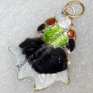  Cloisonne Pendent，23x30mm, Sold by PC