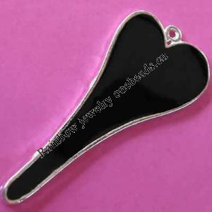 Zinc alloy Jewelry Pendant/Charm with Enamel, Lead-free 18x7mm, Sold by PC