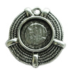 Zinc Alloy Cabochon Settings, 25x23mm Hole:2mm, Sold by Bag