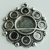 Zinc Alloy Cabochon Settings, 33x30mm Hole:2mm, Sold by Bag