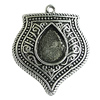 Zinc Alloy Cabochon Settings, 33x28mm Hole:2mm, Sold by Bag