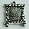 Zinc Alloy Cabochon Settings, 31x22mm Hole:2.5mm, Sold by Bag