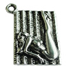 Pendant Zinc Alloy Jewelry Findings Lead-free, Rectangle 39x29mm Hole:3.5mm, Sold by Bag