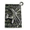 Pendant Zinc Alloy Jewelry Findings Lead-free, Rectangle 40x30mm Hole:3.5mm, Sold by Bag