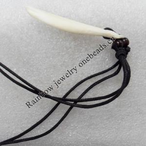 Tibetan Yak Bone Necklace，10x70mm，Sold by Dozen