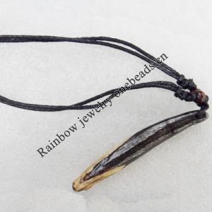 Tibetan Yak Bone Necklace，10x55mm，Sold by Dozen