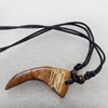 Tibetan Yak Bone Necklace，22x50mm，Sold by Dozen