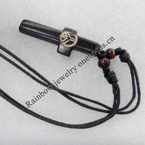 Tibetan Yak Bone Necklace，16x48mm，Sold by Dozen