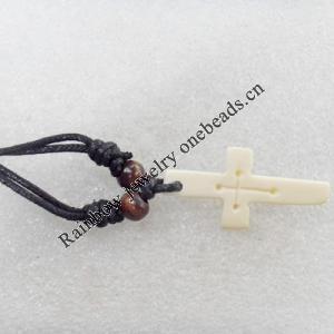 Tibetan Yak Bone Necklace，20x40mm，Sold by Dozen