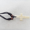 Tibetan Yak Bone Necklace，20x40mm，Sold by Dozen