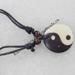 Tibetan Yak Bone Necklace，27x28mm，Sold by Dozen