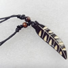 Tibetan Yak Bone Necklace，13x57mm，Sold by Dozen