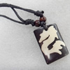 Tibetan Yak Bone Necklace，22x35mm，Sold by Dozen