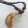 Tibetan Yak Bone Necklace，20x38mm，Sold by Dozen