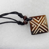 Tibetan Yak Bone Necklace，38x35mm，Sold by Dozen