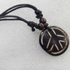 Tibetan Yak Bone Necklace，27mm，Sold by Dozen