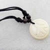 Tibetan Yak Bone Necklace，29mm，Sold by Dozen