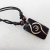 Tibetan Yak Bone Necklace，22x36mm，Sold by Dozen