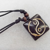 Tibetan Yak Bone Necklace，28mm，Sold by Dozen
