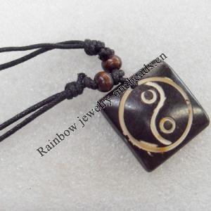 Tibetan Yak Bone Necklace，28mm，Sold by Dozen