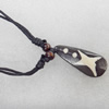 Tibetan Yak Bone Necklace，18x42mm，Sold by Dozen